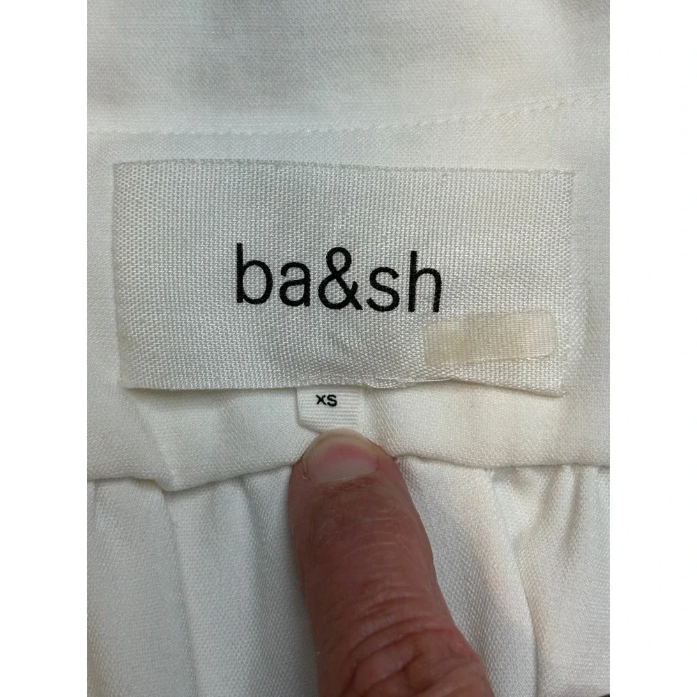 ba&sh‎ Lady Dress Women XS Off-White Sleeveless Button Front Midi Parisian Chic